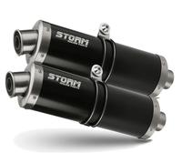 Escape Storm by Mivv Silenciadores Oval Nero Acero Yamaha Tdm 900 2002 > 2014