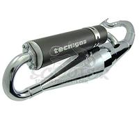 Escape tecni Gas RS II cromo para Piaggio. Máxima de 125 - 180 ccm 2T
