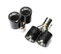 Escape Trasero 1 Par De Puntas De Escape Universales Silenciador De Tubo De Escape De Fibra De Carbono Forjado Para Coche Boquilla De Escape Quad Y Tubo Escapes(ID63MM)