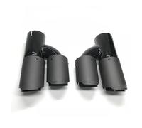 Escape Trasero 2 Piezas De Silenciador Trasero De Fibra De Carbono Mate Doble Estilo H Universal Para Tubo Escapes(IN 48MM-OUT 76MM)