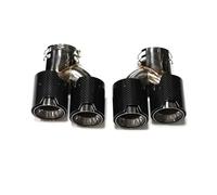 Escape Trasero Abrazadera De Repuesto Para Punta Escape Cuádruple Coche Boquilla Tubo Escape De Doble Rendimiento Para G42 M240i 2020 2021 2022 2023(Carbon Fiber E)