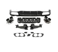 Escape Trasero Difusor De Parachoques Trasero Con Alerón Estilo E63 E53 Con Puntas De Escape Para AMG E300 Sport Sedan Para Benz Clase E W213 2016-2019(53 All black)