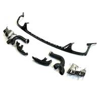 Escape Trasero Difusor De Parachoques Trasero Y Puntas Escape Alerón Labio De Maletero ABS Negro Para Para Q8 Para S-line Para Q8 SQ8 2019 2020 2021 2022 2023(Black black)