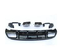 Escape Trasero Para BENZ W176 Clase A A180 A200 A250 Sport Edition Con Puntas De Escape De Acero Inoxidable 15-17 A45 Para AMG ABS Difusor Trasero Parachoques Tubo Escapes(Negro)