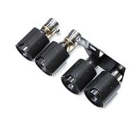 Escape Tubo de silenciador Escape Cuádruple Para F10 F11 F18 525i 520i 530i 523i Serie 5 Modelo Gasolina Actualización Para M5 MT Punta Silenciador Parachoques Trasero(Carbon A)