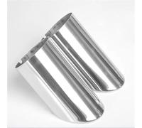 Escape Tubo de silenciador Para VW Para PASSAT Cubiertas De Tubos De Punta De Silenciador De Escape De Coche De Acero Inoxidable Cromado(Plata)