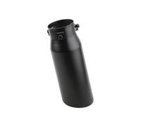 Escape Tubo de silenciador Silenciador De Tubo De Escape De Barril Largo Universal Para Coche Reemplazo De Garganta Trasera De Acero Inoxidable(Black)