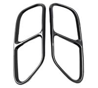 escape tubo Para A4 B9 2019 No Para 2020 1 Par De Silenciadores Escape Traseros Acero Plateado Y Negro Para Coche Cubierta Decorativa Tubos(Black)
