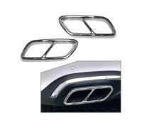 Escape Tubos Cola Embellecedor De Silenciador Para Tubo Escape Trasero Coche 2 Piezas Para Benz Clase C W206(Cromo)