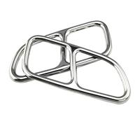 Escape Tubos Cola Embellecedores Para La Punta Del Silenciador Tubo De Escape 2 Unidades Para Benz CLA W117 2013-2016(Plata)