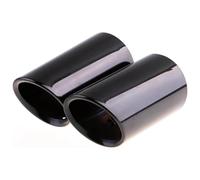 Escape Tubos Cola Punta De Silenciador Acero Inoxidable Para Escape Coche Para A1 A3 A4 TT 2009-2015(Negro)
