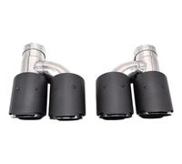 Escape Universal Coche Para A4 Para A5 Para A6 Para A7 Tubo Escape Carbono Tubo Modificación Salida Silenciador Punta Cabezal Escape Tubo Punta Escape(Dark Grey)