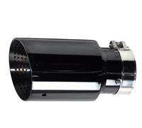 Escape Universal Coche Punta Escape Universal Acero Inoxidable Negro Brillante Para GTI MK7 Silenciador Sola Salida Tubo Punta Escape(4 63-101)