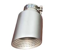 Escape Universal Coche Punta Escape Universal Acero Inoxidable Negro Brillante Para GTI MK7 Silenciador Sola Salida Tubo Punta Escape(1 63-89)