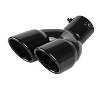Escape Universal Coche Silenciador Escape Universal Acero Inoxidable Doble Salida Curvada Decoración Gruesa Para Coche Tubo Punta Escape(Black curl)