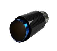 Escape Universal Coche Silenciador Universal Fibra Carbono Para Coche Acero Inoxidable Revestimiento Azul Brillante Boquilla Escape 1 Unidad Tubo Punta Escape(76.2mm-101mm)