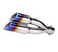 Escape Universal Coche Tubo Doble Salida Con Escape Negro DB Silenciador Para Motocicleta Silenciador Universal Para Motocicleta Tubo Punta Escape(TYPE-B)