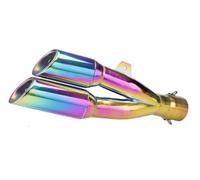 Escape Universal Coche Tubo Doble Salida Con Escape Negro DB Silenciador Para Motocicleta Silenciador Universal Para Motocicleta Tubo Punta Escape(TYPE-F)