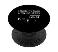 Escape Velocity Gravity Física Mecánica Ingenieros Estudiant PopSockets PopGrip Adhesivo