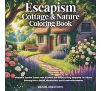 Escapism Cottage & Nature Coloring Book: Peaceful Garden Scenes with Flowers and Simple Living Moments for Adults Seeking Stress Relief, Mindfulness and Creative Relaxation
