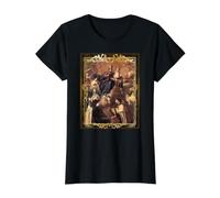 Escapulario de Nuestra Señora del Carmen Santa Teresa Camiseta gráfica económica, Mujer, Negro, XS