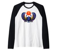 Escarabajo Alado, Egipcio, ilustración, Egipto Camiseta Manga Raglan