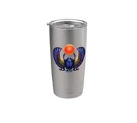 Escarabajo alado, egipcio, ilustración, Egipto Vaso térmico de acero inoxidable de doble pared