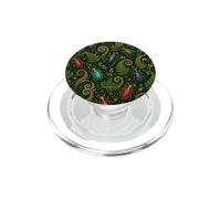 Escarabajo Joya Patrón Botánico Helecho Bosque Naturaleza PopSockets PopGrip para MagSafe