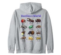 Escarabajos del Mundo Lindos Insectos Kawaii Sudadera con Capucha