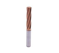 Escariador de acero de tungsteno HRC55 con ranura en espiral, escariador de carburo for máquina, herramienta CNC de acero endurecido H7, 1 pieza(6.35X35X70mm)