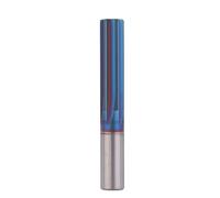 Escariador de carburo CNC, herramienta desbarbado agujeros con revestimiento azul HRC65, cortador listón, taladro acero duro 4, 6, 8, 10, 12x100mm longitud total, 1 ud(3X100mm)