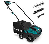 VONROC Escarificador - Aireador - 1300W - Ancho de Corte 320 mm - 4 ajustes de Profundidad de Corte (12/9/6/3 mm) - Incl. Caja de césped 35L