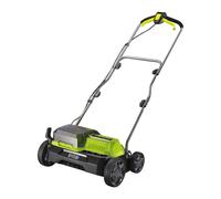 RYOBI - Escarificador Brushless Inalámbrico 36V One+ (2 x 18V) - Ancho 35cm - 4 Posiciones de Trabajo - Rodillo con 16 Cuchillas - Empuñadura Ajustable - sin Batería ni Cargador - RY18SFX35A-0