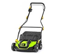 Escarificador y rastrillo eléctrico 2 en 1, 1300 W, Ancho de Corte de 320 mm, depósito de 40 L, Mango Ajustable, Profundidad de Corte de -12 a +10 mm, 2 Cilindros Intercambiables