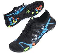 Escarpines Deportes Acuáticos para Hombre Mujer Zapatos de Agua para Buceo Snorkel Surf Piscina Playa Vela Mar Río Aqua Calzado de Natación(SD901 Azul,46 EU)