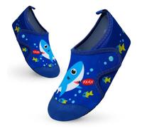 Escarpines Niño Niña Agua Zapatillas Antideslizante Luz Zapatos Ciabatte de Playa Secado Rápido Natación Piscina Calcetines Squalo BLU Profondo 22-23