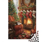 Escena acogedora de Navidad 1000 Pieza Stock De Cartas Premium Rompecabezas Conjunto Desafío Juego Educativo Presente Divertido Idea De Regalo Decoración 70x50cm/1000pcs