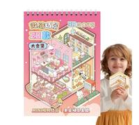 Escena Adhesiva: Hoja De Fondo De Calcomanía, Paisaje Tridimensional De 1 Pieza Para Proyectos De Arte, Conjunto De Paisaje Adhesivo Con Gráficos Coloridos, Recurso De Aprendizaje, Tablero Visual Para