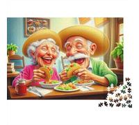 Escena Almuerzo Personas Mayores Puzzle para Adultos Puzzle de 1000 Piezas Papel Relajación Regalo Familiar 38x26cm/1000pcs