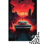 Escena callejera apocalíptica 1000 Pieza Stock De Cartas Premium Rompecabezas Conjunto para Adultos Desafío Educativo Presente Divertido Decoración De Paredes 38x26cm/1000pcs