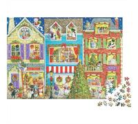 Escena Callejera Navideña Puzzle de 1000 Piezas para Adultos Escaparate Festivo Juego de Puzzle 1000 Piezas Relajación Regalo 70x50cm/1000pcs