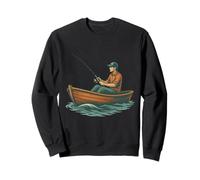 Escena clásica del Barco del Pescador Solitario Sudadera