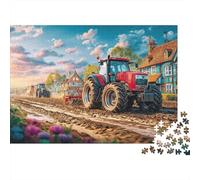 Escena de Agricultura con Tractor Puzzle De 1000 Piezas Estilo Rural Campestre Puzzles Clásicos para Diversión Adultos Y Niños A Partir De 12 Año 38x26cm/1000pcs