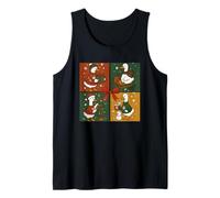 Escena de alegría navideña de Cozy Ducks Winter Wonderland Camiseta sin Mangas
