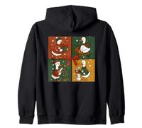 Escena de alegría navideña de Cozy Ducks Winter Wonderland Sudadera con Capucha