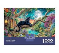 Escena de árbol de fantasía 1000 Pcs Juego De Rompecabezas En Cartulina Superior para Ratos En Familia Black Panther de árbol Que Hace También Una Magnífica Decoración Y Un Regalo Apreciado 70x50cm