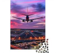Escena de Aterrizaje del avión Cartón Resistente Rompecabezas Clásicos 1000 Pieza S Adultos Niños Imposible Desafío Idea De Regalo Decoración 38x26cm/1000pcs