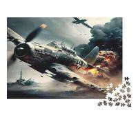 Escena de Batalla de Aviones de Guerra_3 Puzzle 1000 Piezas para Adolescentes para Expertos Encaje Vendido Entretenimiento En Casa Cartón Ecológico 38x26cm/1000pcs