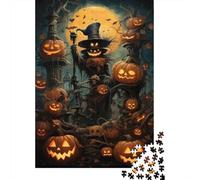Escena de Bruja de Halloween Puzzles 1000 Piezas Puzzles Clásicos para Juguete Educativo Adultos Y Niños A Partir De 12 Año 52x38cm/1000pcs