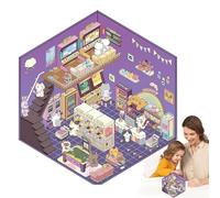 Escena de calcomanías 3D | Calcomanías 3D artesanales para habitación - Escenas creativas para habitación de niños, haz tu propia calcomanía de habitación para pasar el tiempo